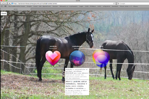 Screenshot of the web page. Ranni setkani